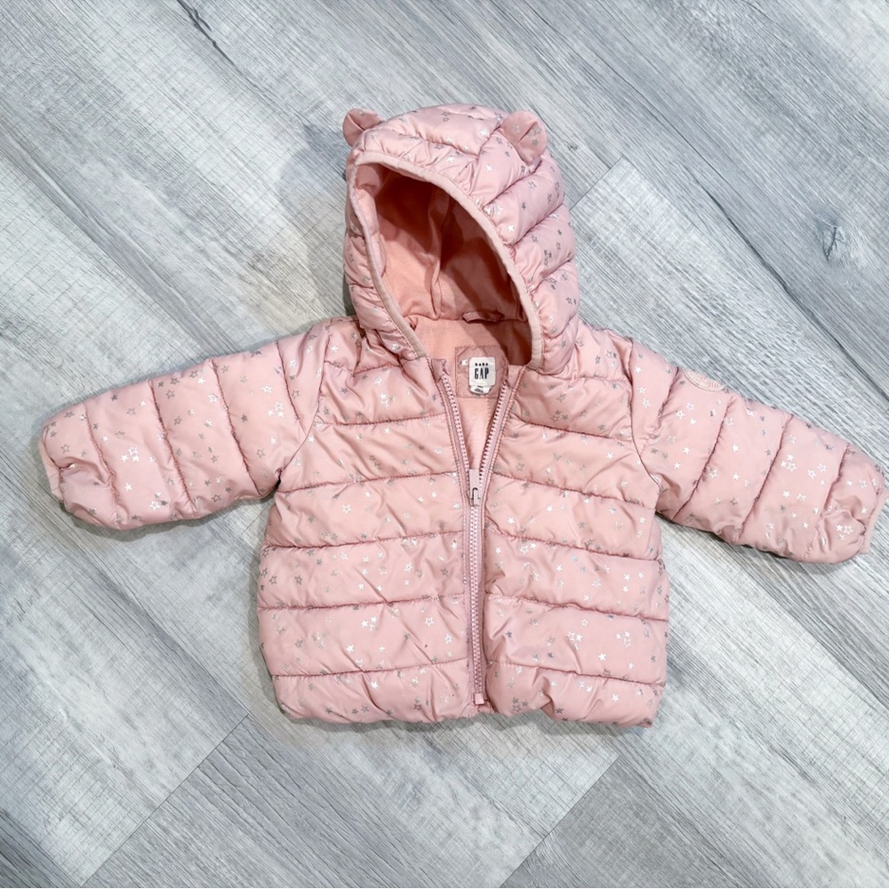 GAP Baby Pink Quilted Jacket